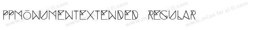 ppmonumentextended regular字体转换